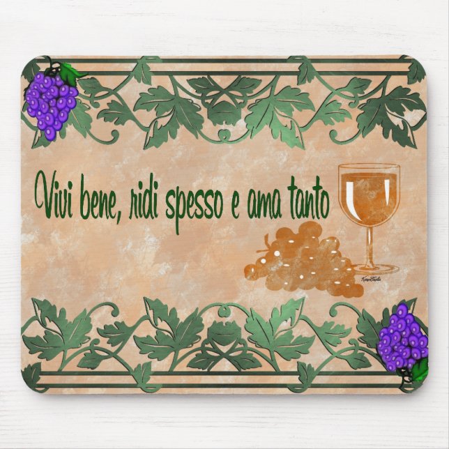Vivi bene ridi spesso e ama tanto mouse pad (Front)