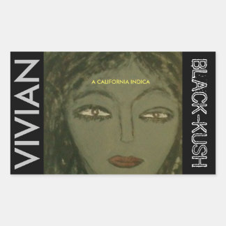 VIVIAN BLACK KUSH RECTANGULAR STICKER