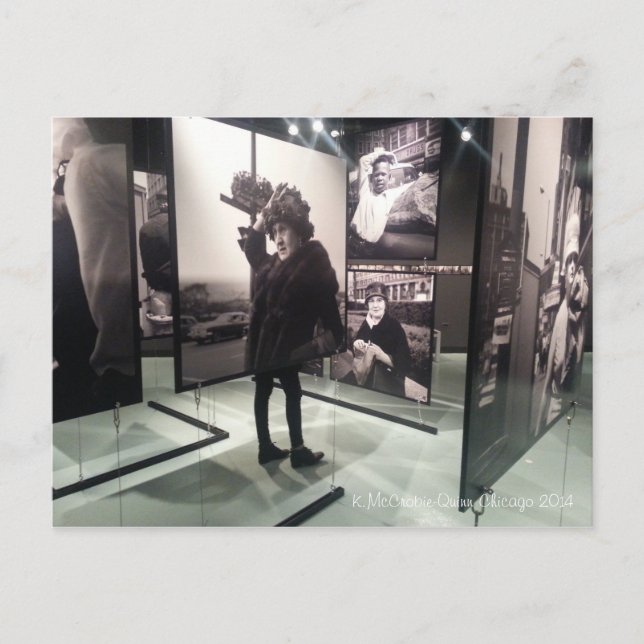 Vivian Maier Exhibit photo by K. McCrobie-Quinn Postcard (Front)