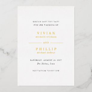 Vivian Simple Elegant Wedding Save the Date