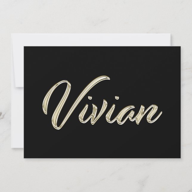Vivian white gold Handwriting Card (Front)