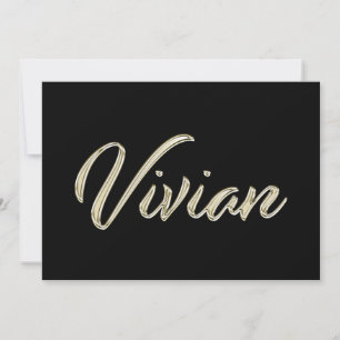Vivian white gold Handwriting Card