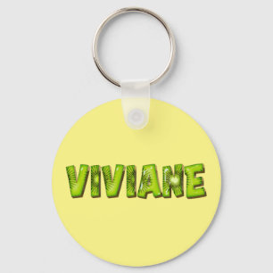 Viviane Name Kiwi Design Keychain