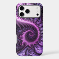 Vivid Abstract Cool Pink Purple Fractal Art Spiral