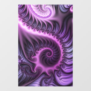 Vivid Abstract Cool Pink Purple Fractal Art Spiral