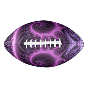 Vivid Abstract Cool Pink Purple Fractal Art Spiral Football