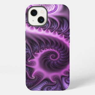 Vivid Abstract Cool Pink Purple Fractal Art Spiral iPhone 13 Case