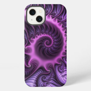 Vivid Abstract Cool Pink Purple Fractal Art Spiral iPhone 13 Case