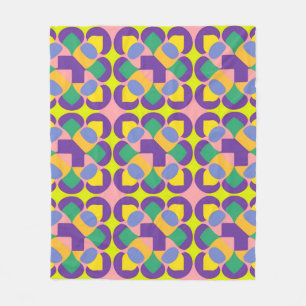 🌈 Vivid Abstract Geometric Bold Colour Decor 🌈 Fleece Blanket