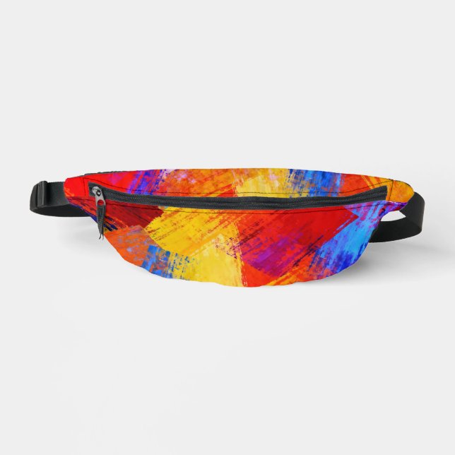 Vivid Abstract Paint Splash  – Colourful  Bum Bags (Front)