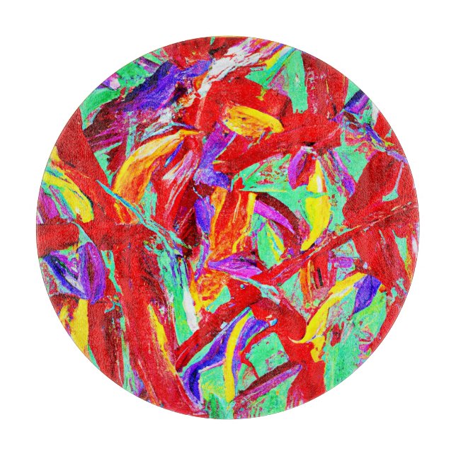 Vivid Abstract Pattern Cutting Board (Front)
