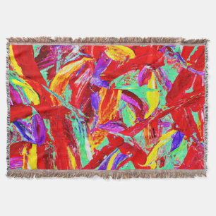 Vivid Abstract Pattern Throw Blanket