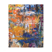 Vivid Abstraction – Oil Paint Chaos on Artist’s Pa