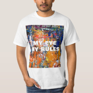 Vivid Abstraction – Oil Paint Chaos on Artist’s Pa T-Shirt