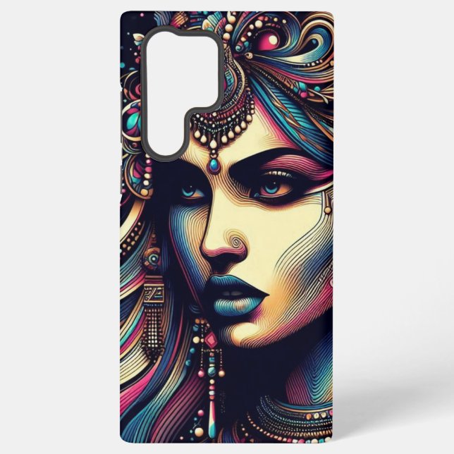 Vivid Aesthetic Portrait – Vibrant Art Design  Samsung Galaxy S22 Ultra Case (Back)