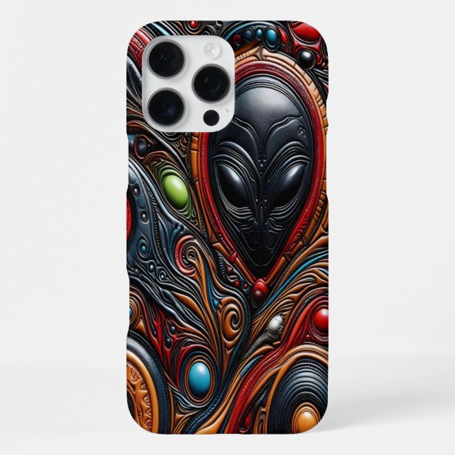 Vivid Alien Encounter Art iPhone Case (Back)