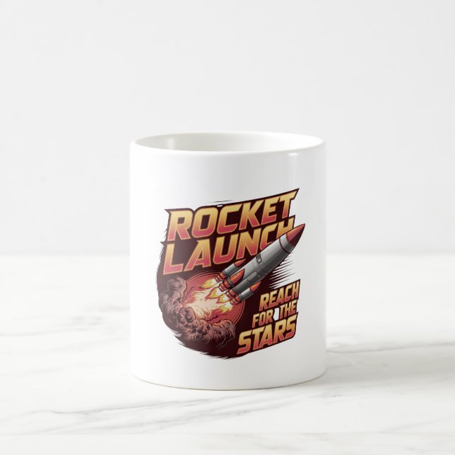 Vivid and Bold Rocket Launch Mug (Center)