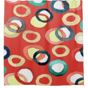 Vivid Aquarelle Abstract Background Art Shower Curtain
