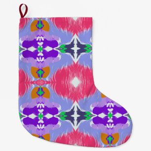 Vivid Aurora Kaleidoscope Electric Large Christmas Stocking