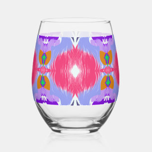 Vivid Aurora Kaleidoscope Electric Stemless Wine Glass