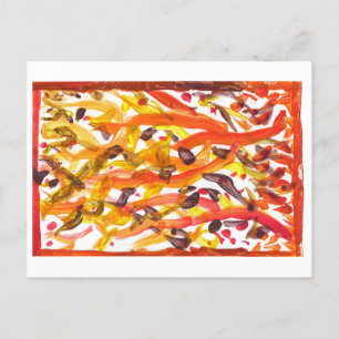 Vivid autumn trees postcard