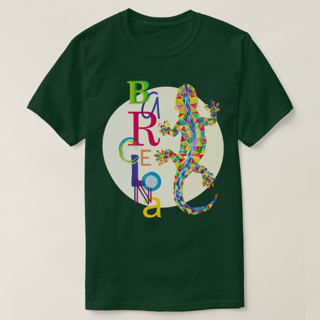 Vivid Barcelona City Lizard T-Shirt (Design Front)