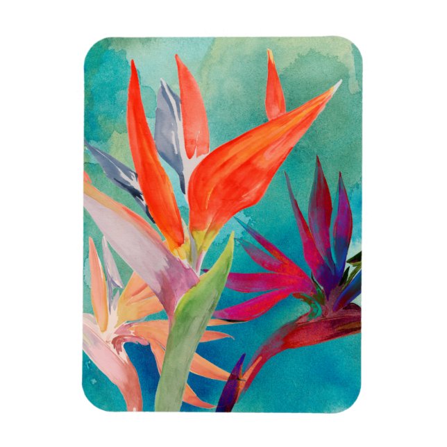 Vivid Birds of Paradise Magnet (Vertical)