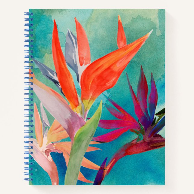 Vivid Birds of Paradise Notebook (Front)