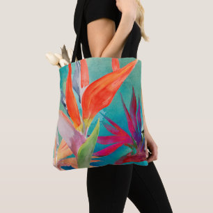 Vivid Birds of Paradise Tote Bag