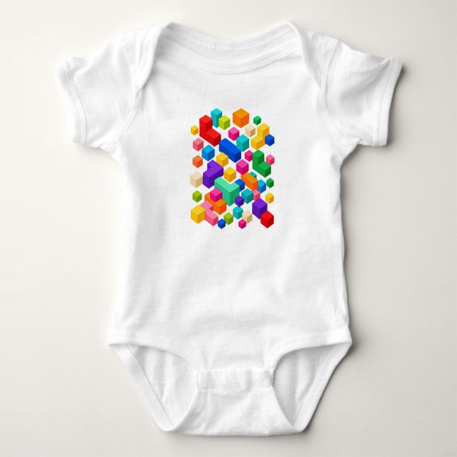 Vivid Blockscape Baby Bodysuit (Front)