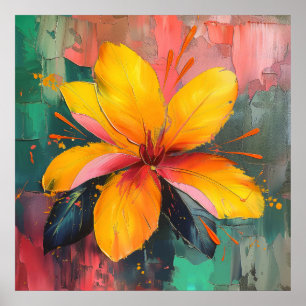 Vivid Blossom – Abstract Floral Explosion Art Poster