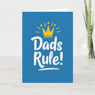 Vivid Blue Fathers Day Card