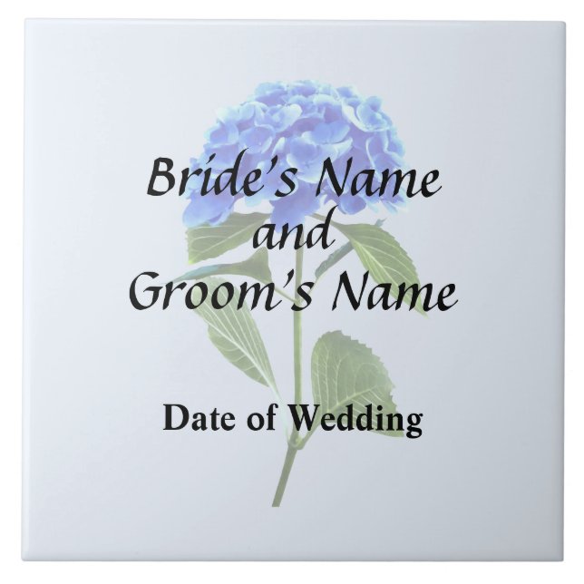 Vivid Blue Hydrangea Tile (Front)