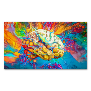 Vivid brain - Business Card Magnet