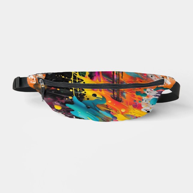 Vivid Chaos Splash Graffiti Bum Bags (Front)