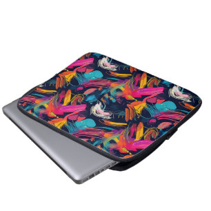 Vivid Chaos Splash Graffiti Laptop Sleeve
