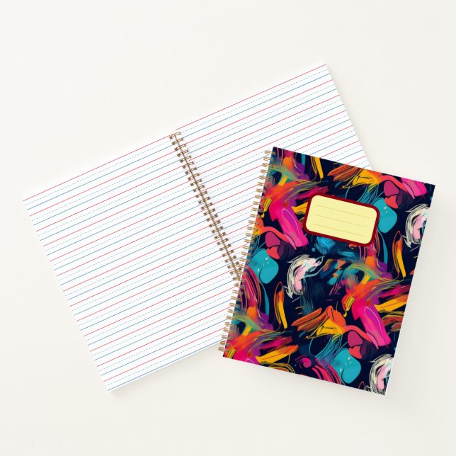 Vivid Chaos Splash Graffiti Notebook (Inside)