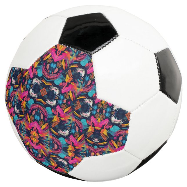 Vivid Chaos Splash Graffiti Soccer Ball (Three Quarter)