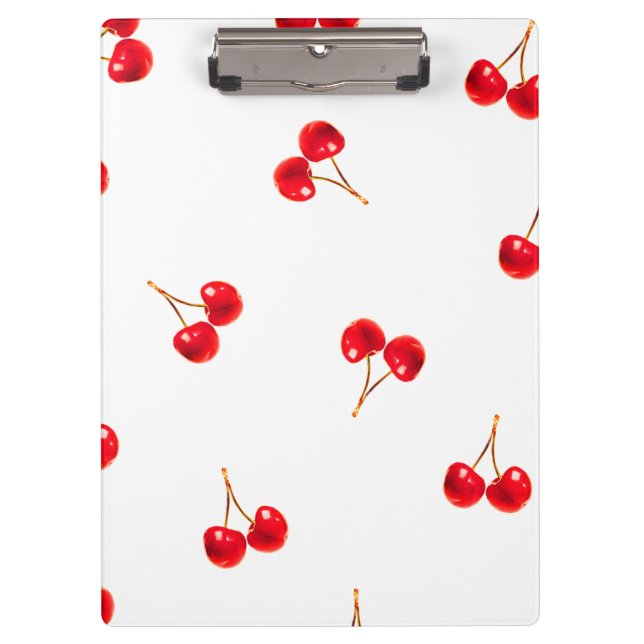 Vivid Cherry Pattern Clipboard (Front)