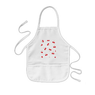 Vivid Cherry Pattern Kids Apron