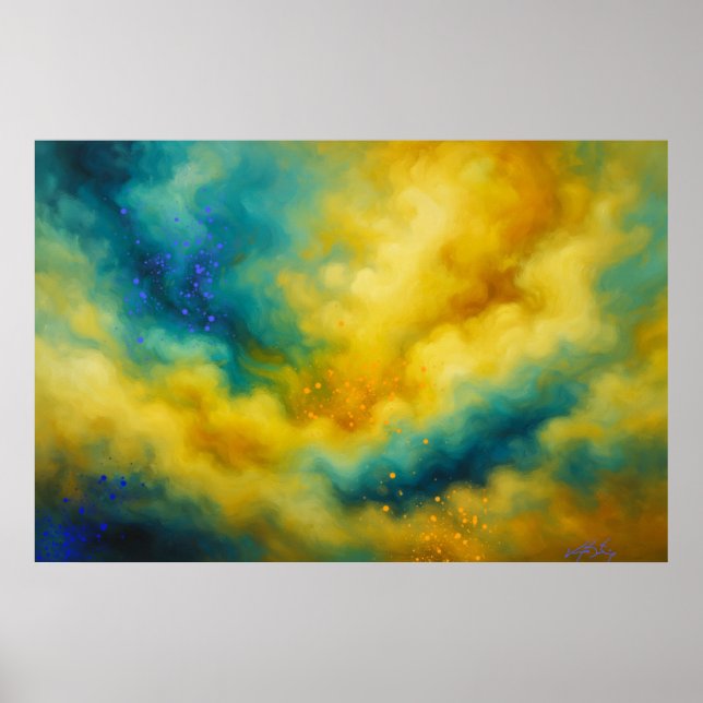 Vivid Clouds and Colors Poster (Front)