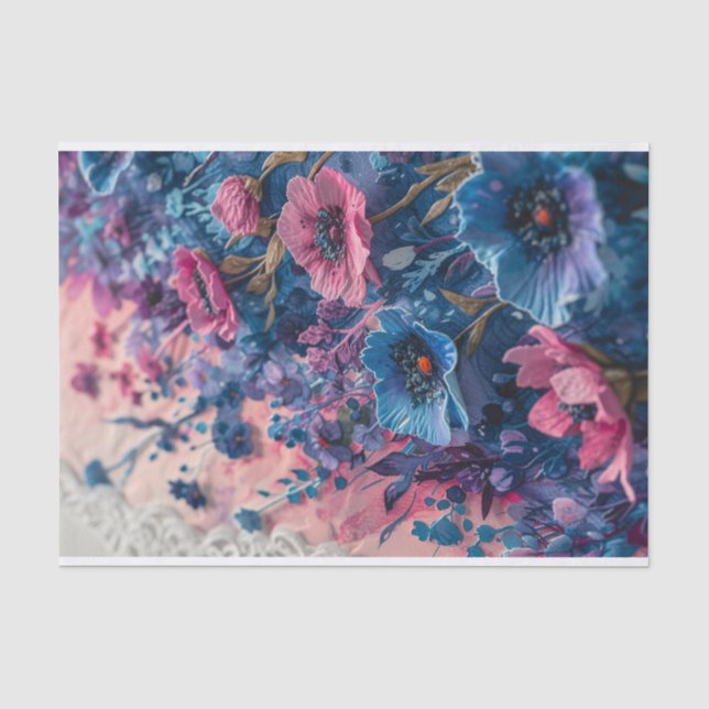Vivid Color Anenomes Tissue Paper (Front)