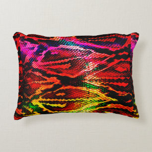 Vivid colorful pattern design made with abstract a decorative cushion