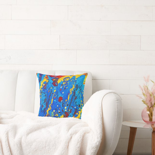 Vivid Colour Abstract Artwork Cushion (Couch)