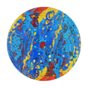 Vivid Colour Abstract Artwork Cutting Board