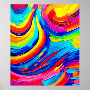  Vivid Colour Vortex Poster