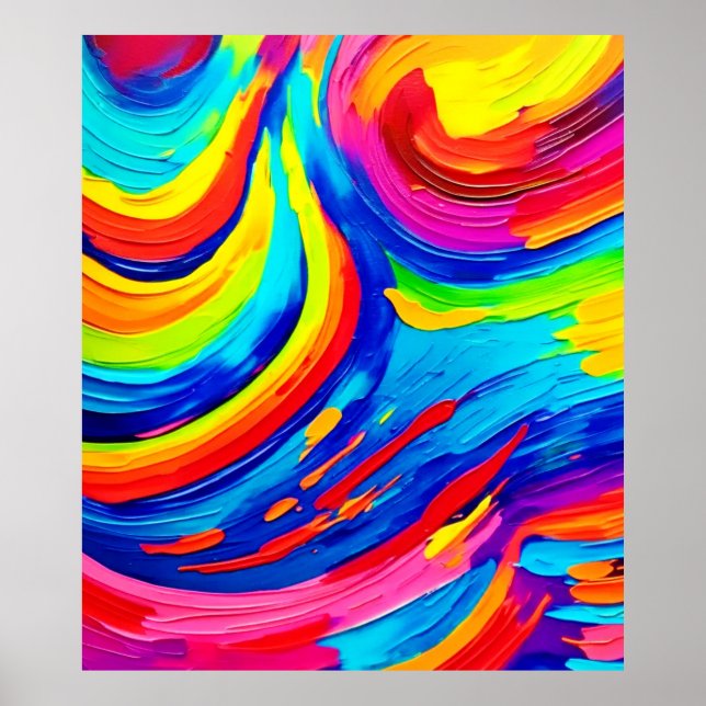  Vivid Colour Vortex Poster (Front)