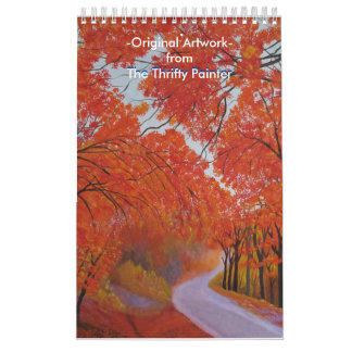 Vivid Colours Original Acrylic Paintings  Calendar