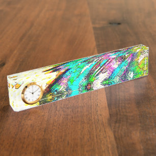 Vivid colours - Rustic and rough like roughcast Nameplate