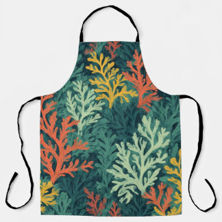 Vivid Coral Forest - Apron